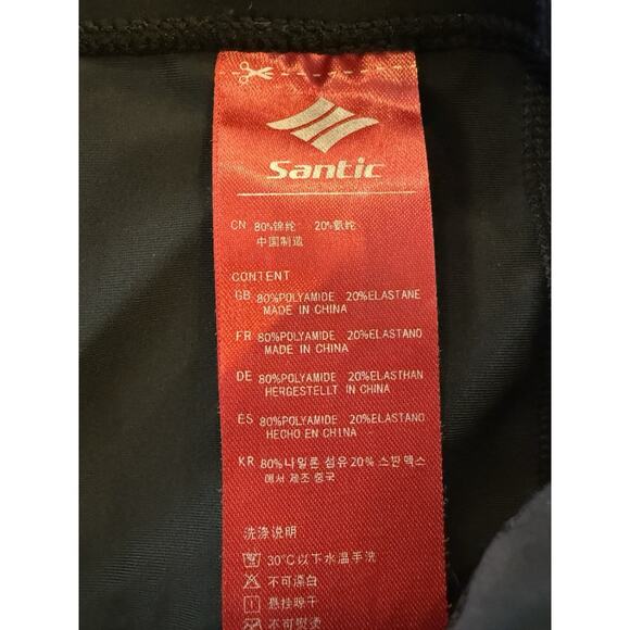 SANTIC Mens Black Pullover Padded Cycling Reflective Pants Size L LARGE - Picture 6 of 10